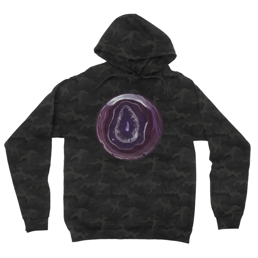 Purple Rock Camouflage Adult Hoodie