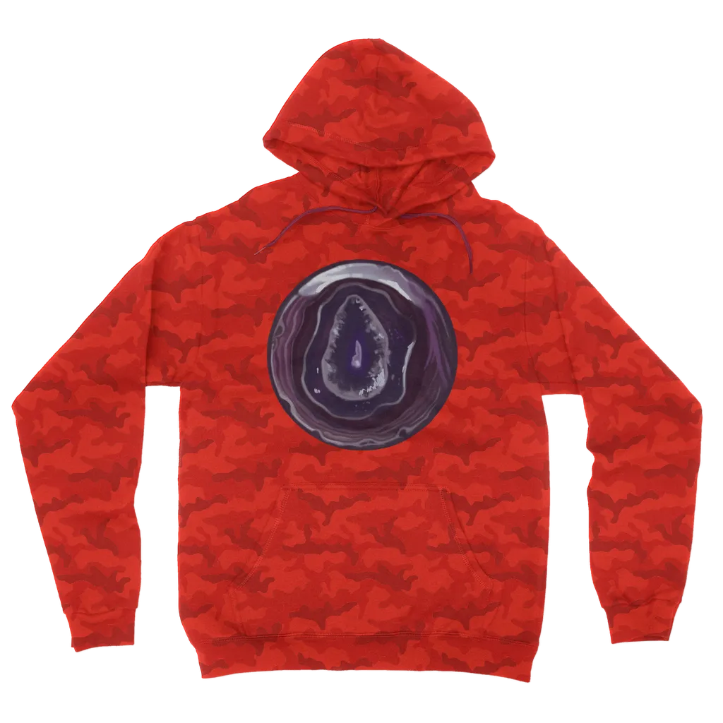Purple Rock Camouflage Adult Hoodie