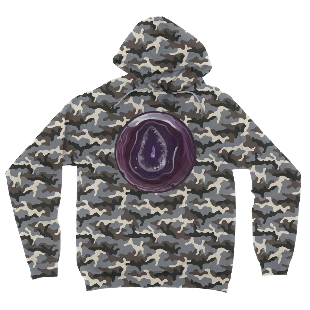 Purple Rock Camouflage Adult Hoodie