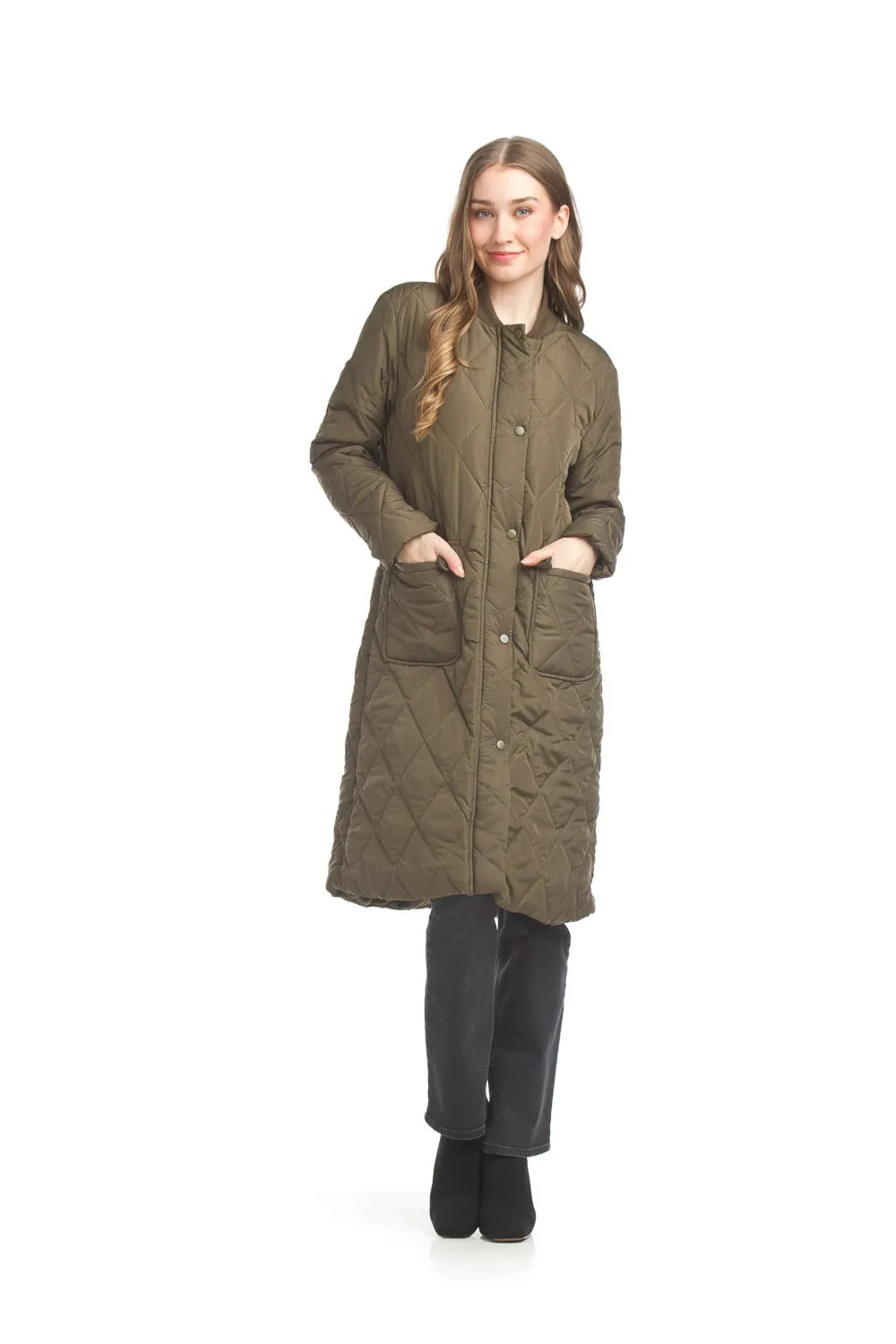 Quilted Button Front Jacket