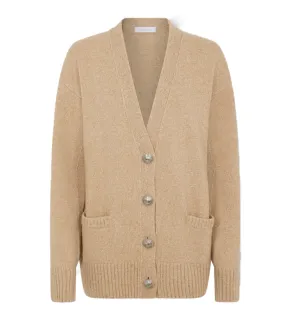 RABANNE Cashmere Wool Cardigan With Silver Buttons