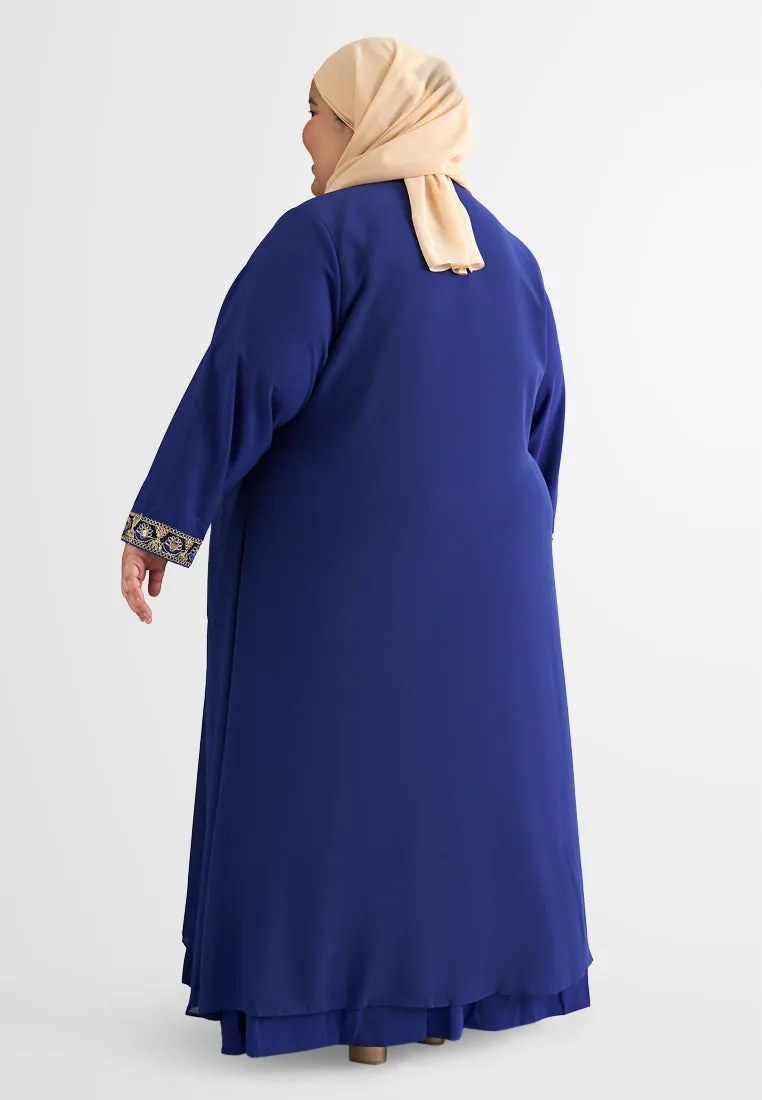 Ratu Elegant Gold Trim Abaya Jubah Dress