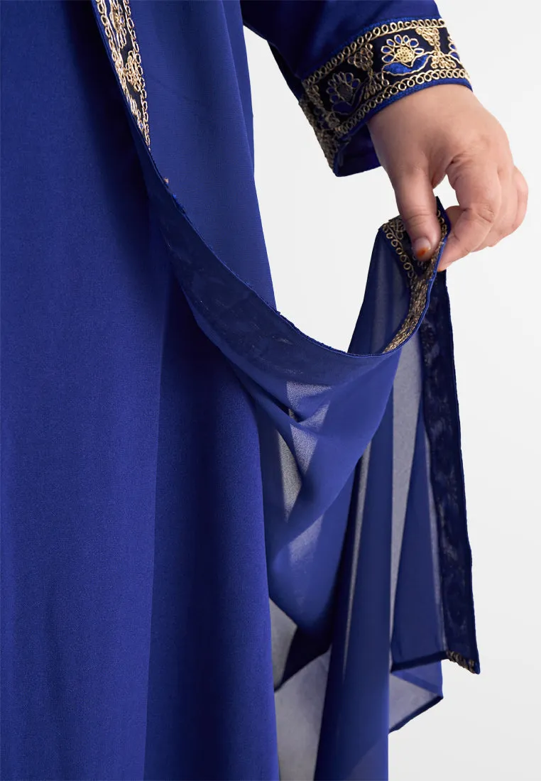 Ratu Elegant Gold Trim Abaya Jubah Dress