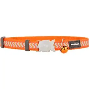 Red Dingo Reflective Ziggy Safety Orange Cat Collar