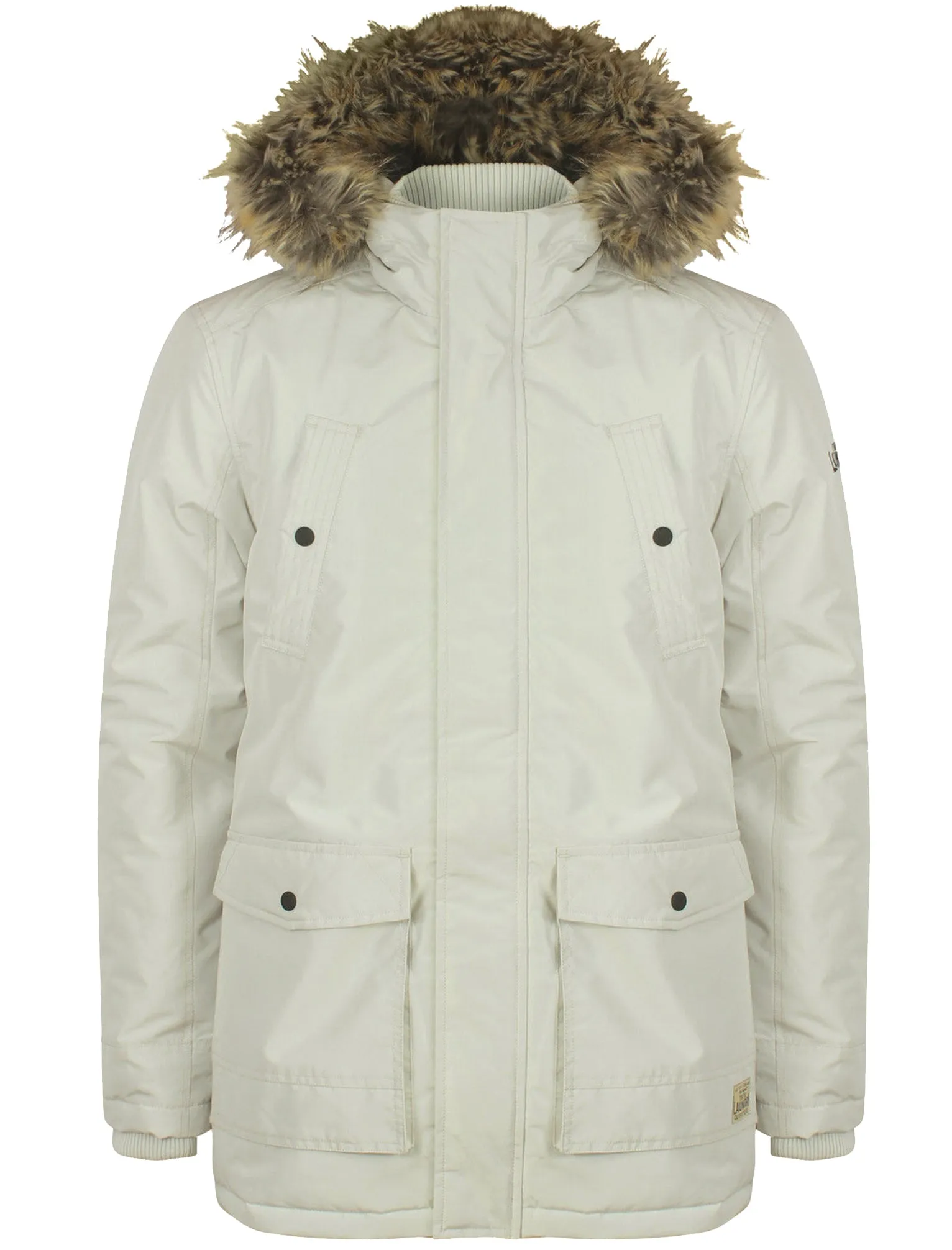 Ridgecrest Fur Trim Hooded Parka Coat in Winter White - Tokyo Laundry