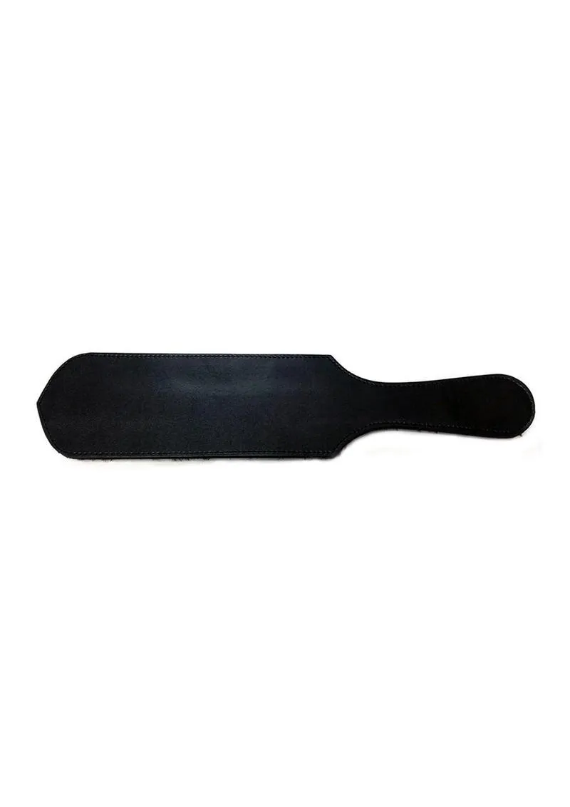 Rouge Leather Paddle with Faux Fur