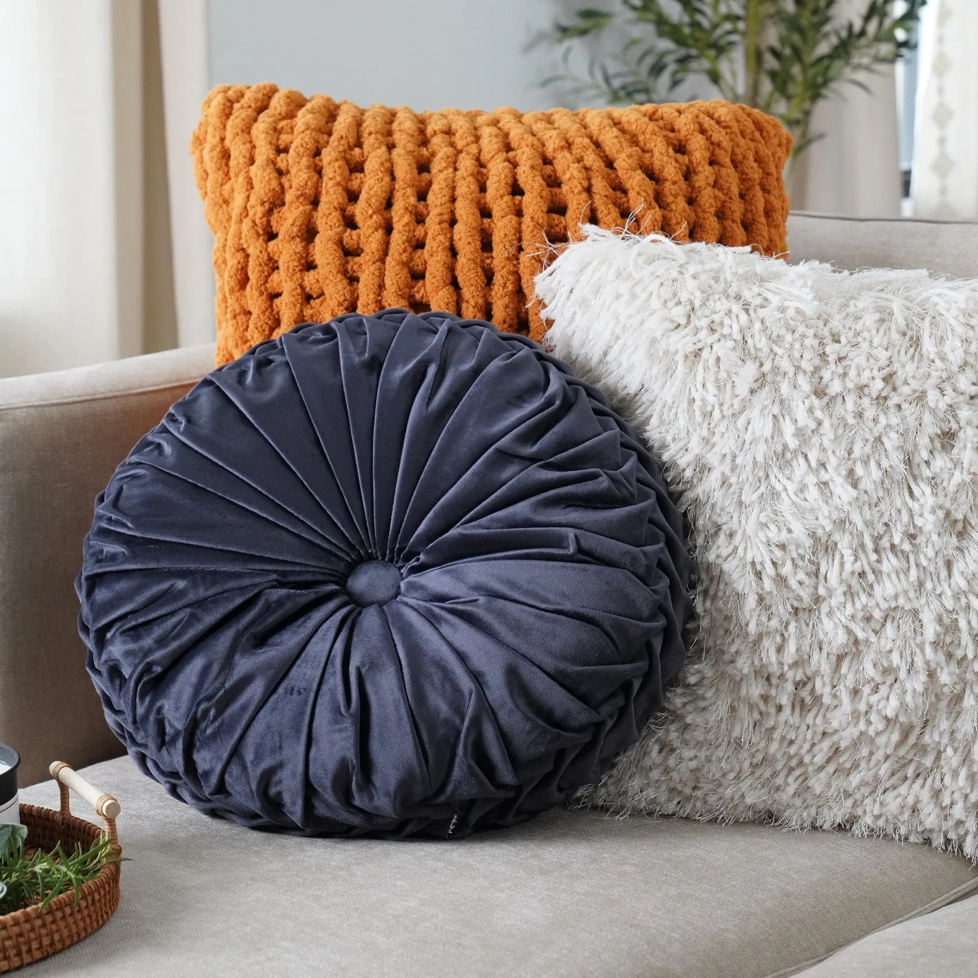 Shaggy Fur Decorative Throw Pillow Cover