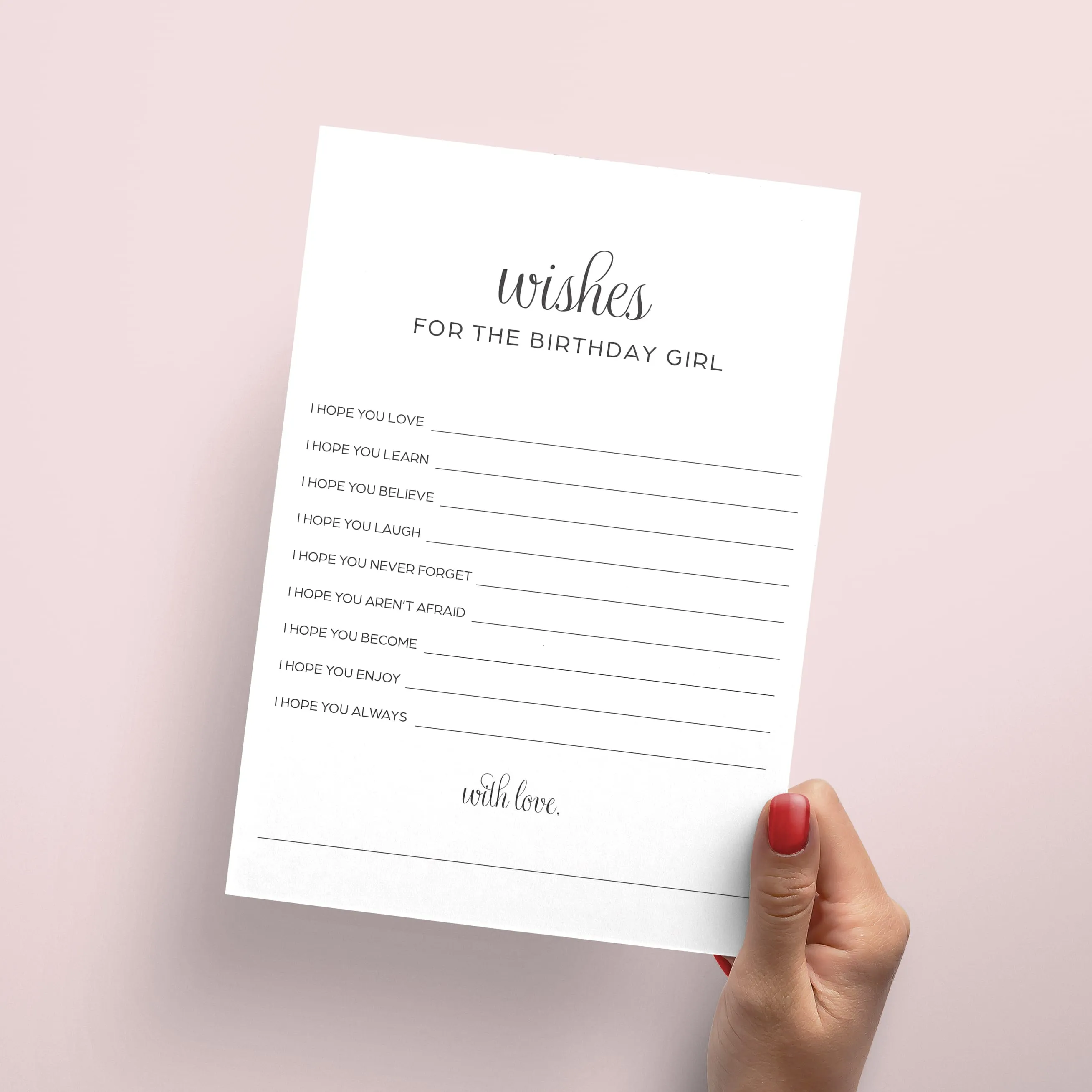 Simple Minimalist Birthday Games Bundle For Women Printable