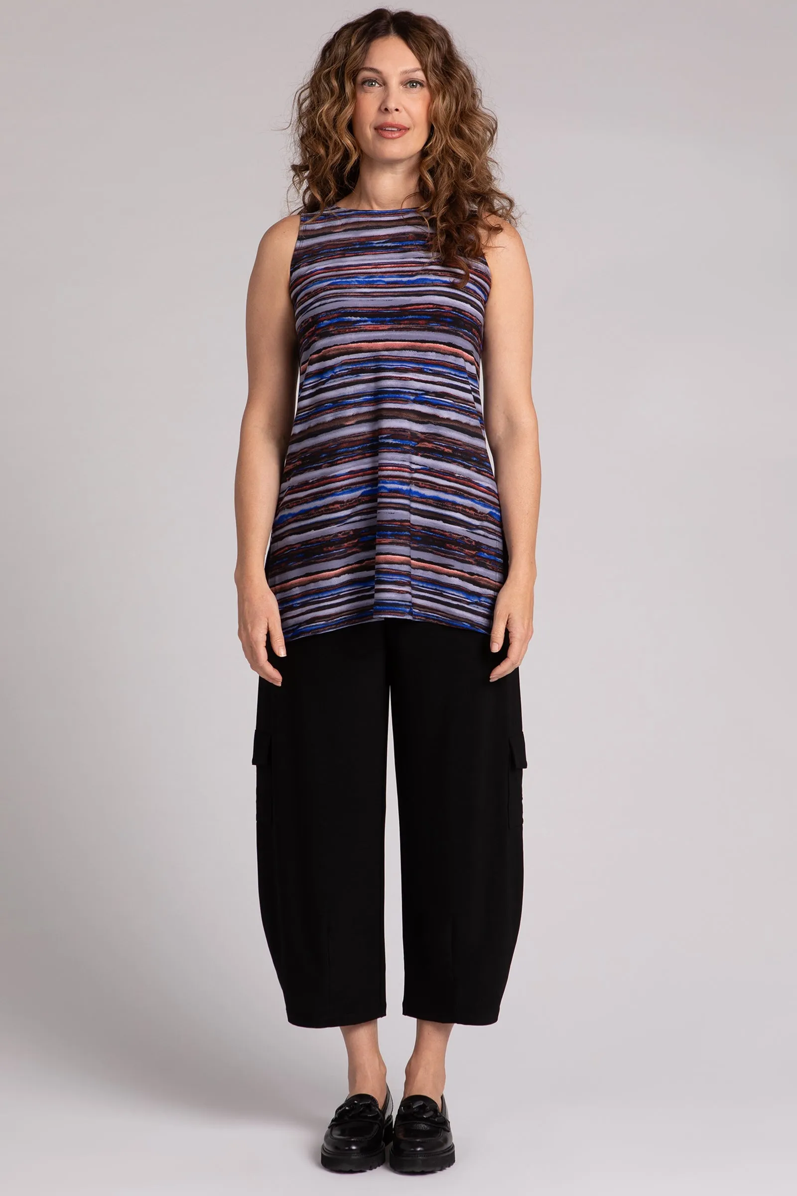 Sleeveless Nu Ideal Tunic | Elemental Stripes