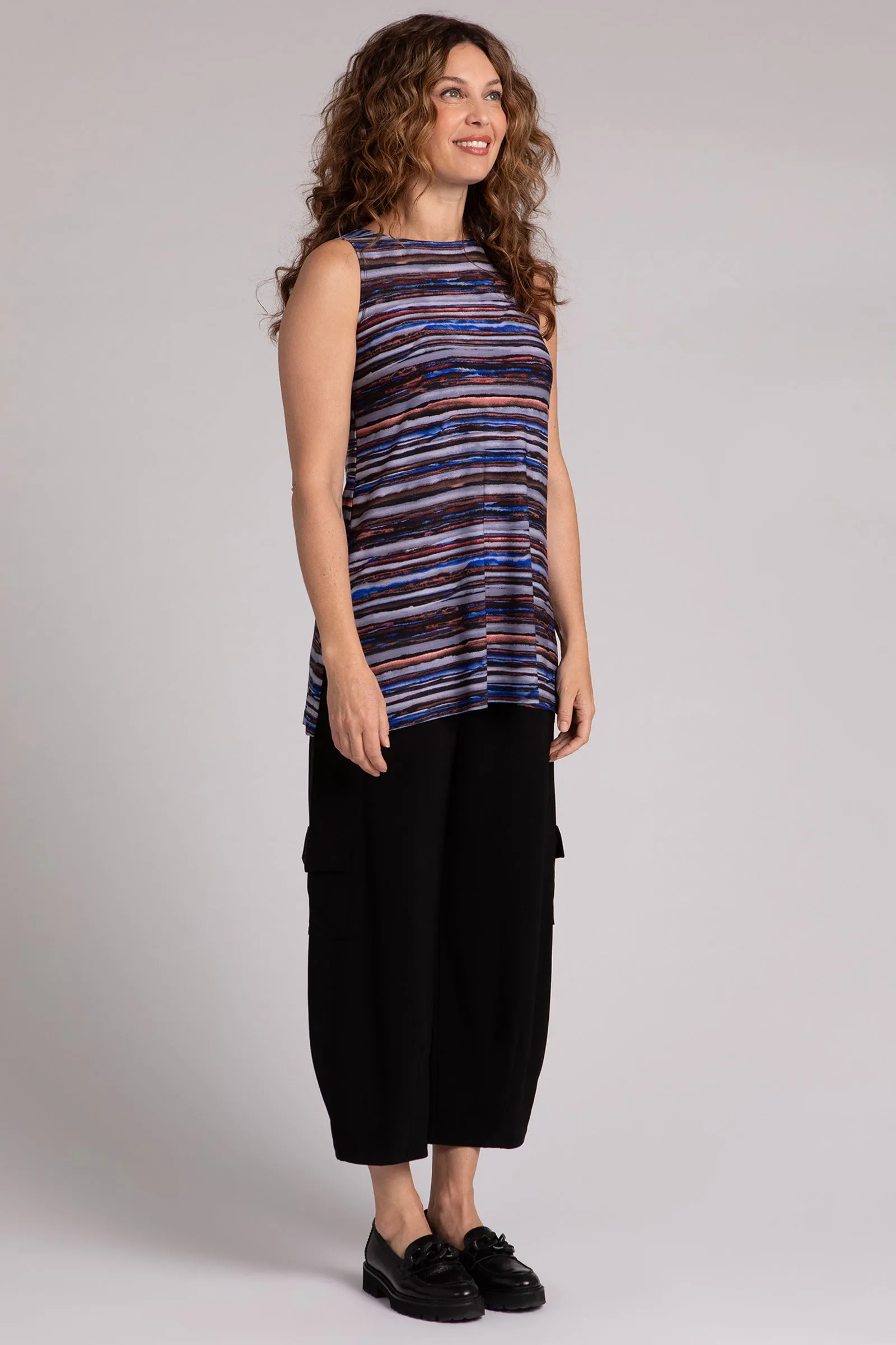 Sleeveless Nu Ideal Tunic | Elemental Stripes