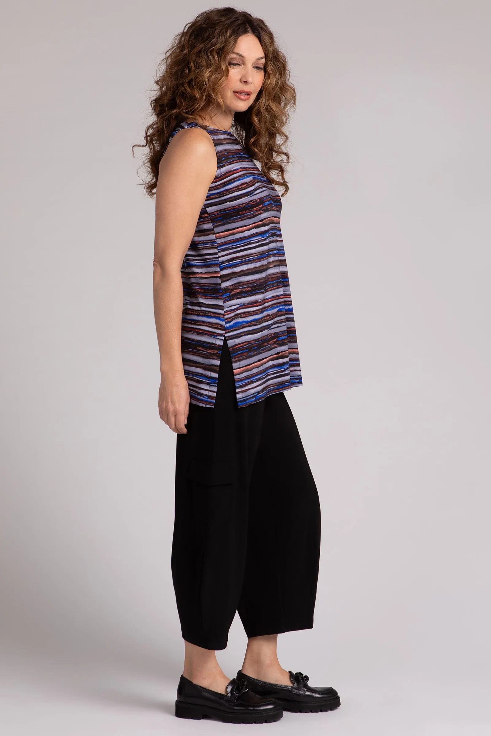 Sleeveless Nu Ideal Tunic | Elemental Stripes