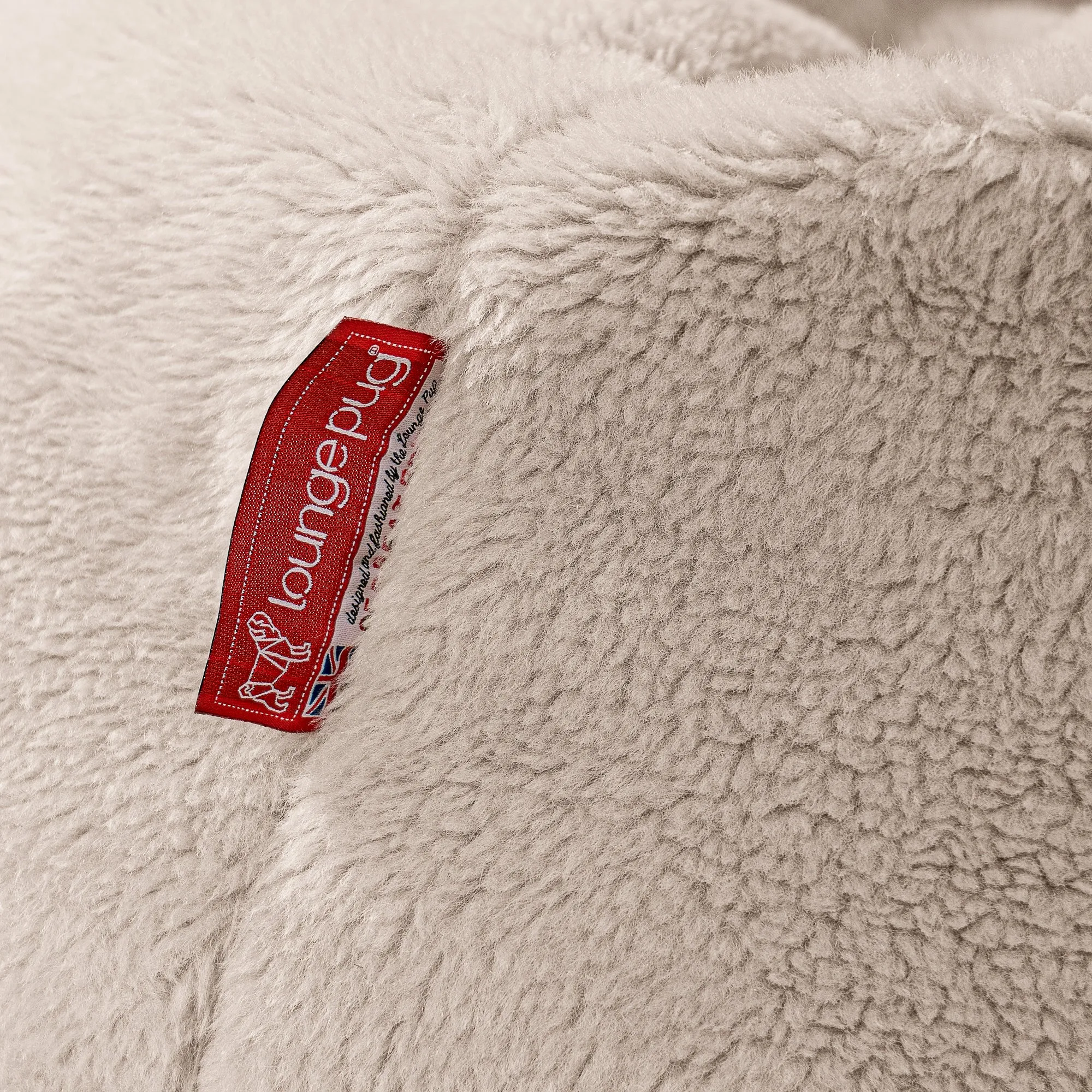 Small Footstool - Teddy Faux Fur Mink