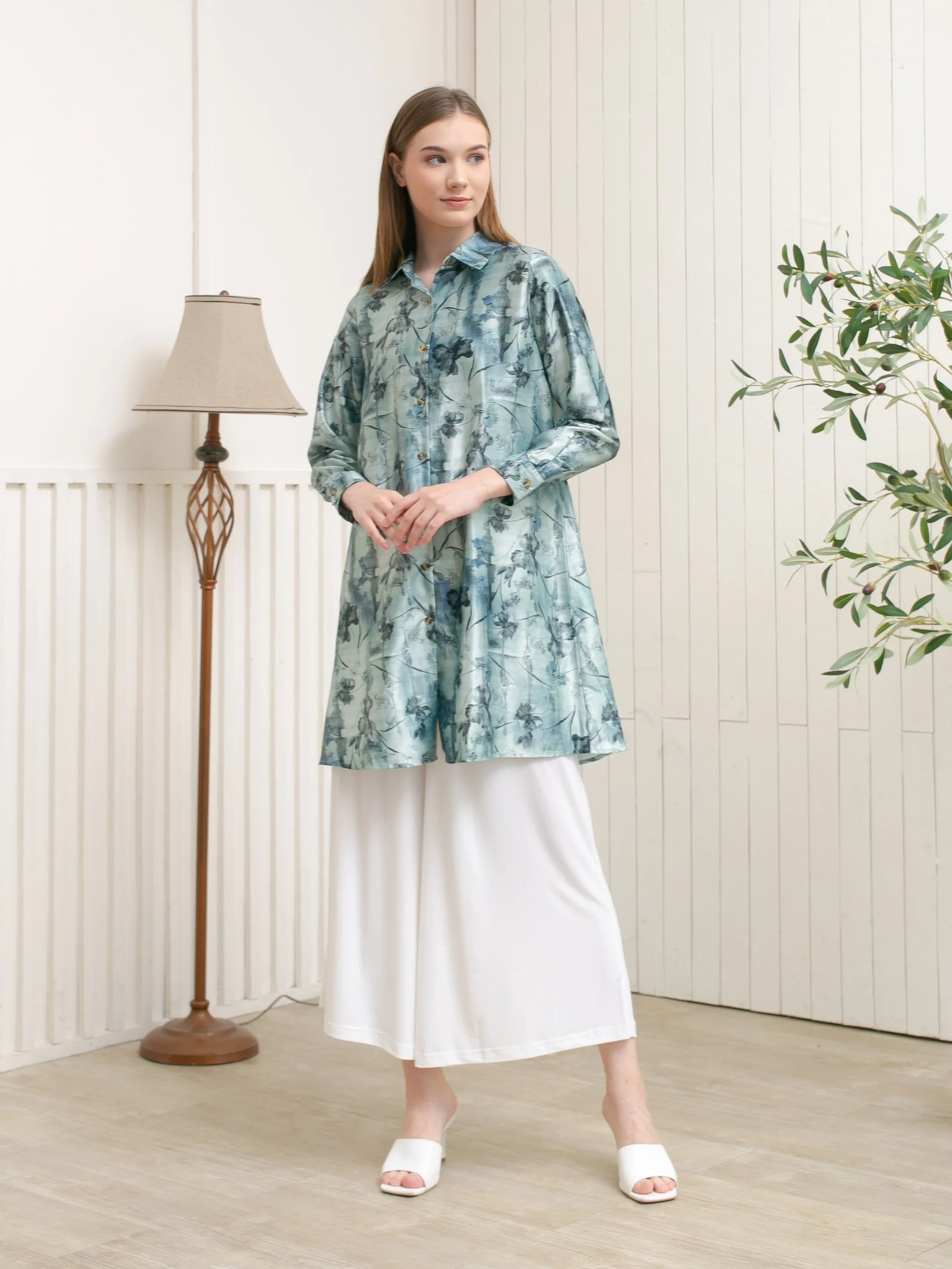 Soera Satin Tunic Kemeja