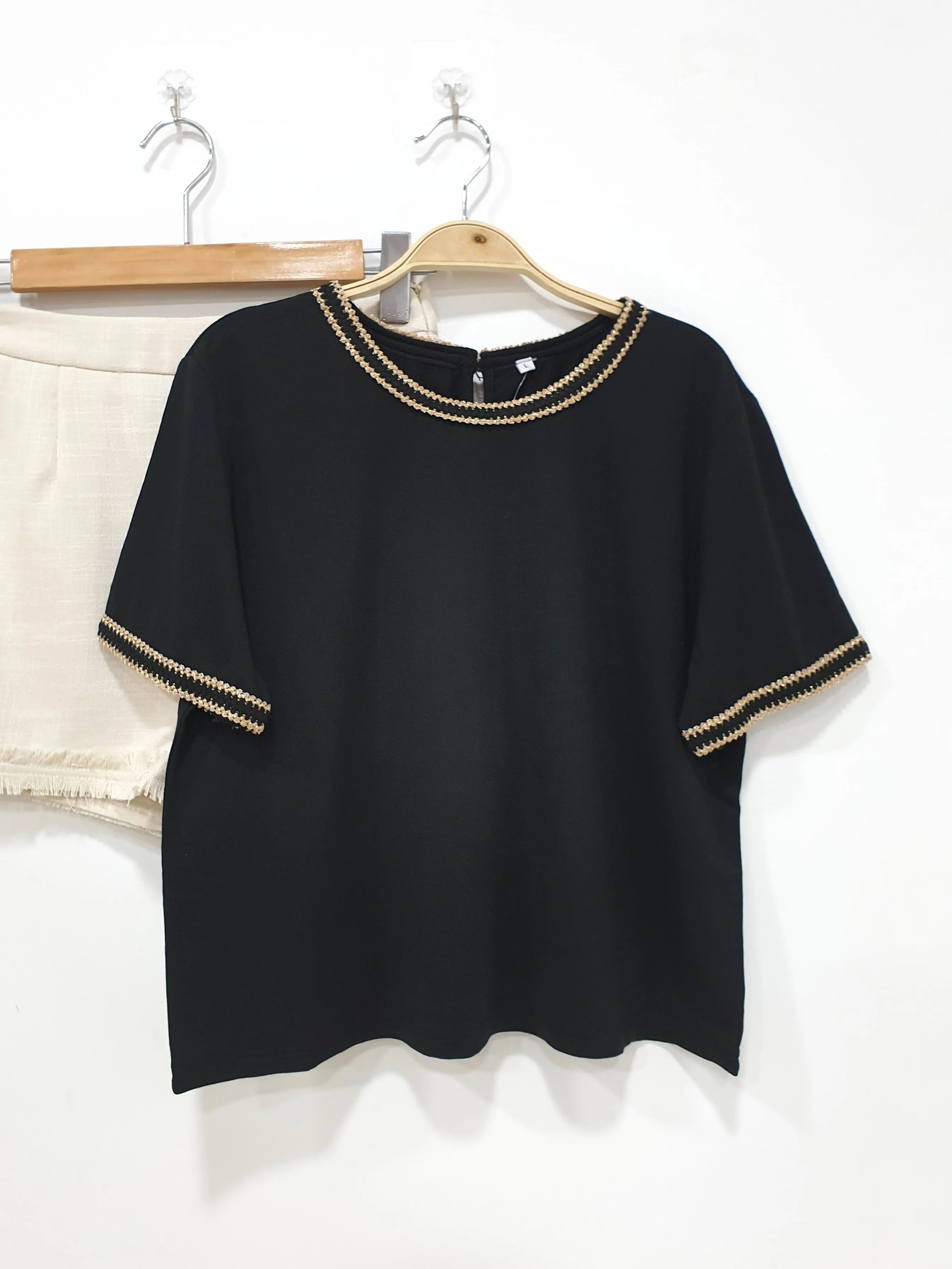 Sparkle Trim Top (Non-returnable)
