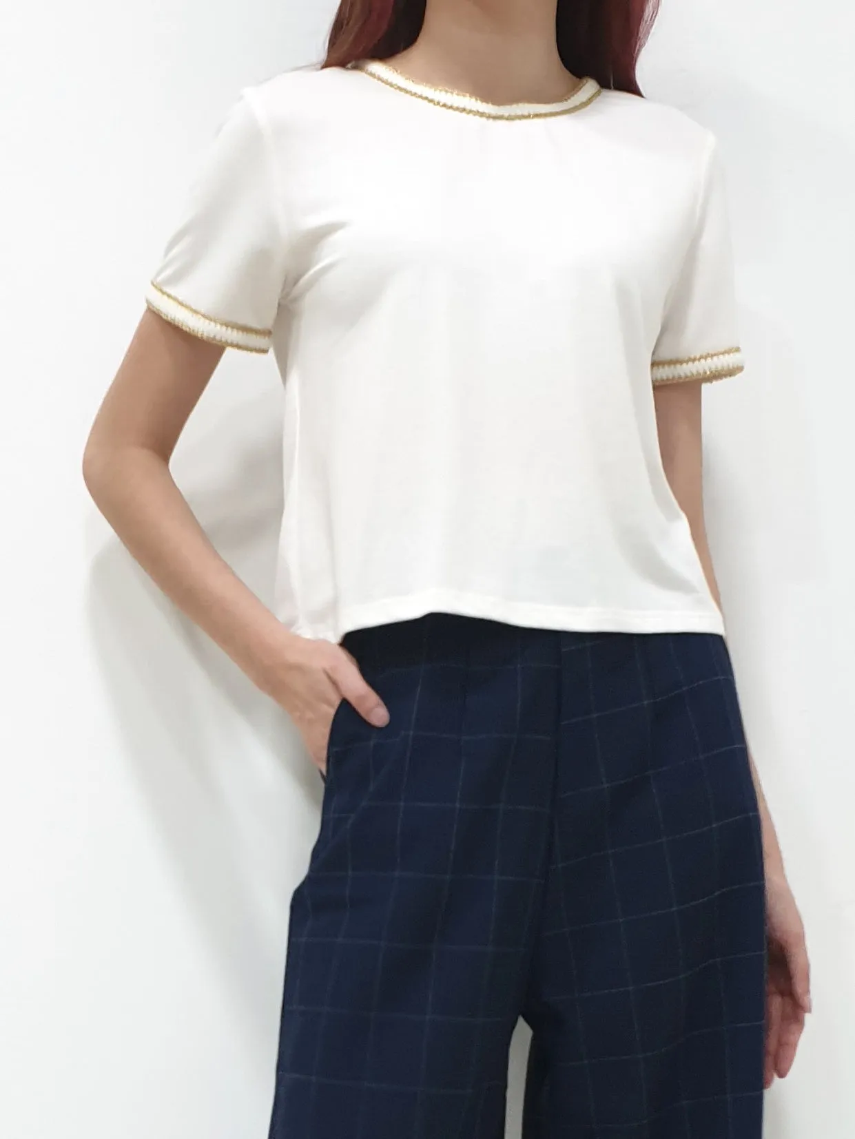 Sparkle Trim Top (Non-returnable)