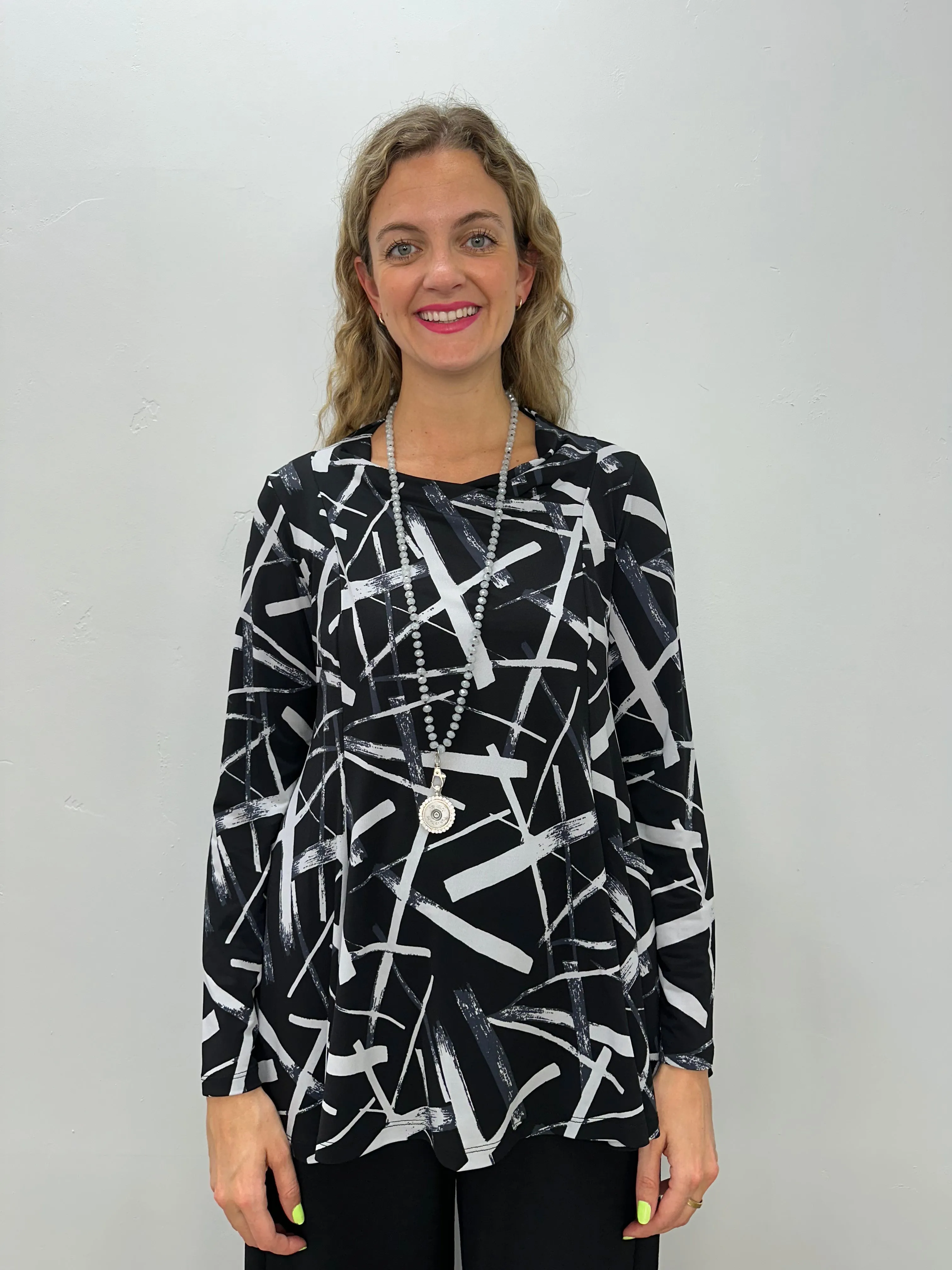 Sparrow Printed Long Sleeve Bette Top