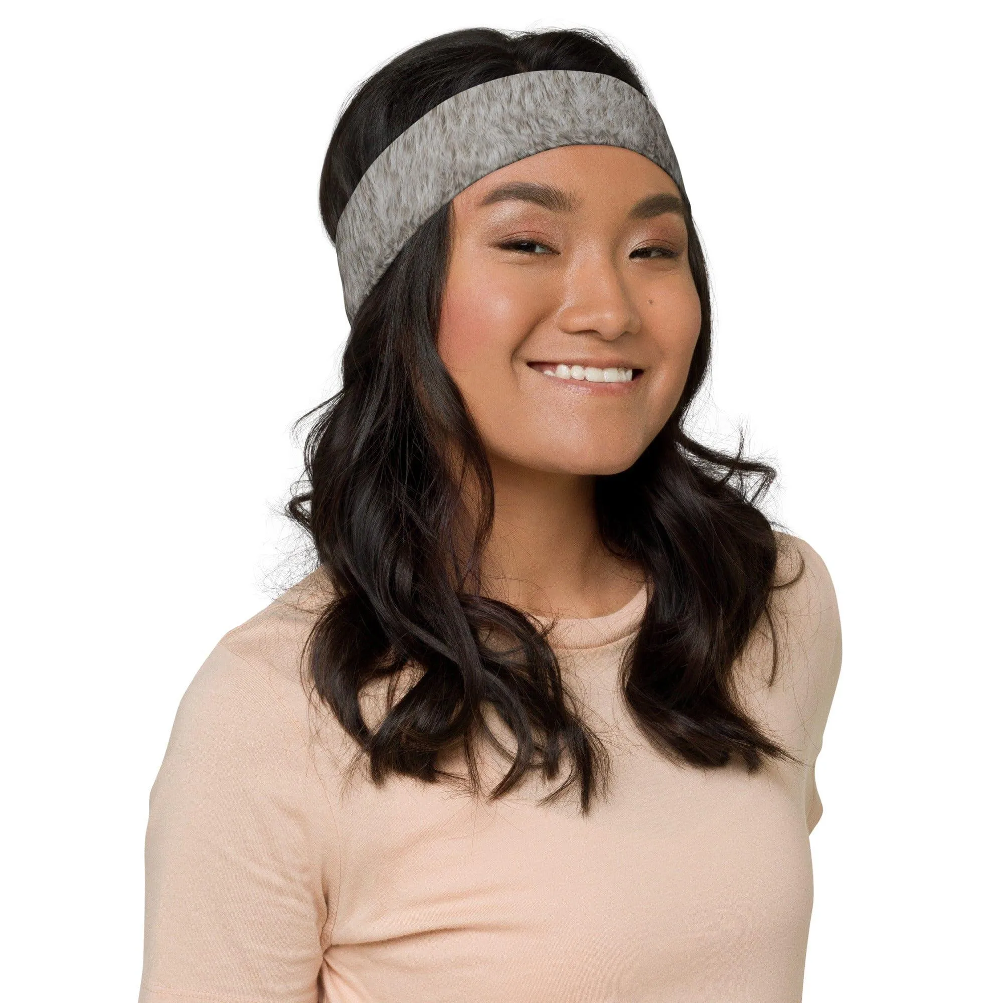 Sports Headband Realistic Polar Bear Animal Fur Quick Dry Headband