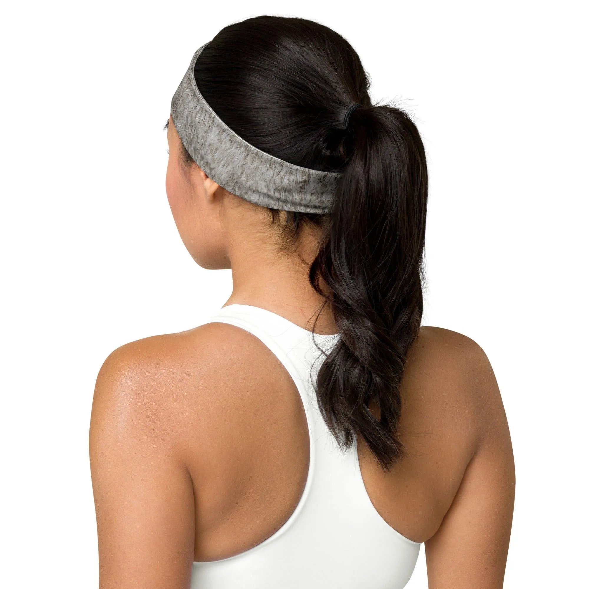 Sports Headband Realistic Polar Bear Animal Fur Quick Dry Headband