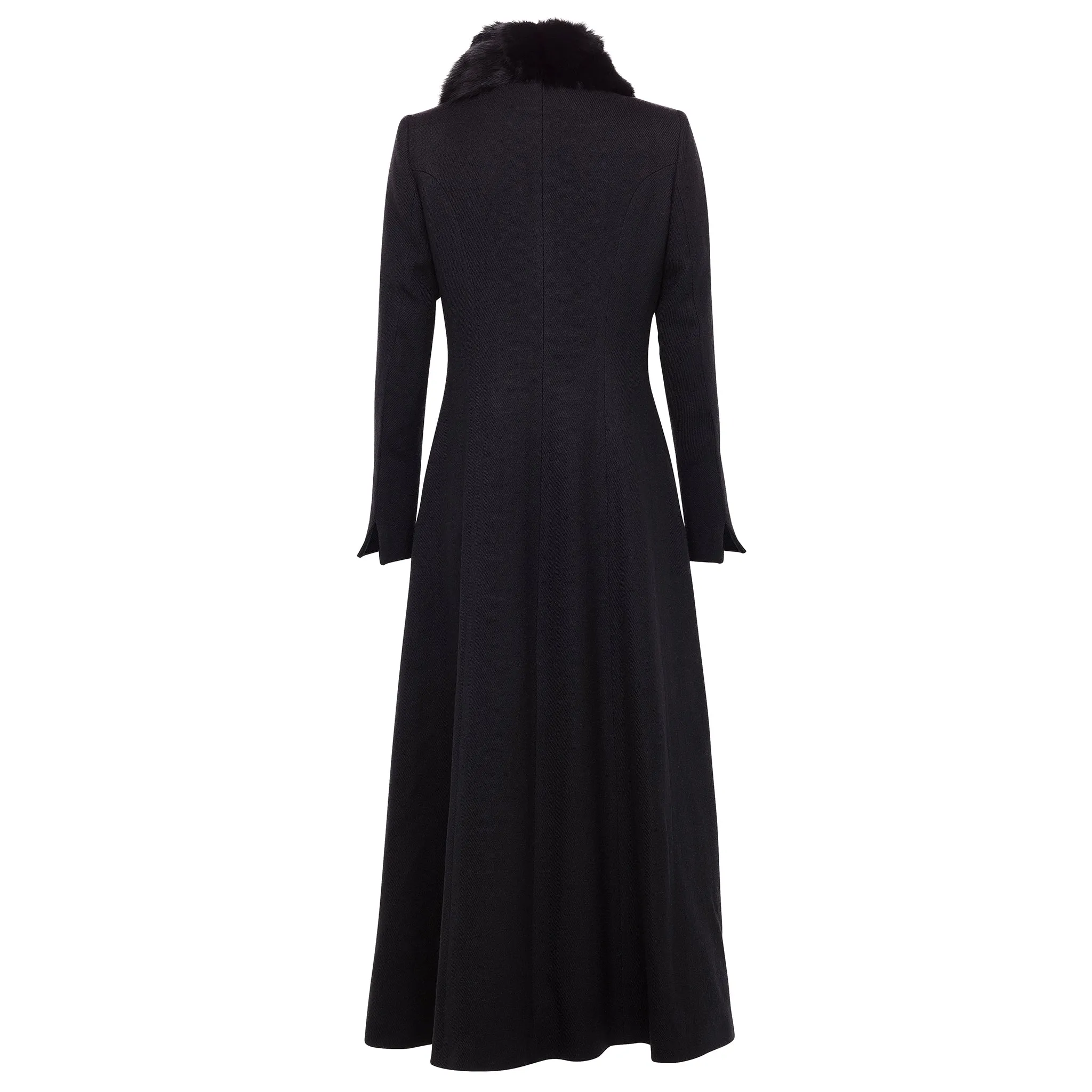 St. Petersburg Long Fur Coat - Black