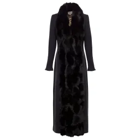 St. Petersburg Long Fur Coat - Black