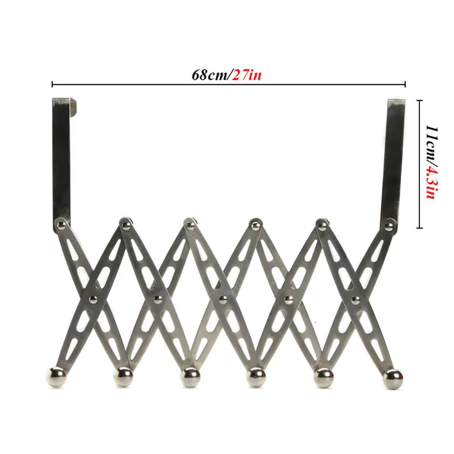 Stainless Steel Wall Door Hangers Hat Organizer