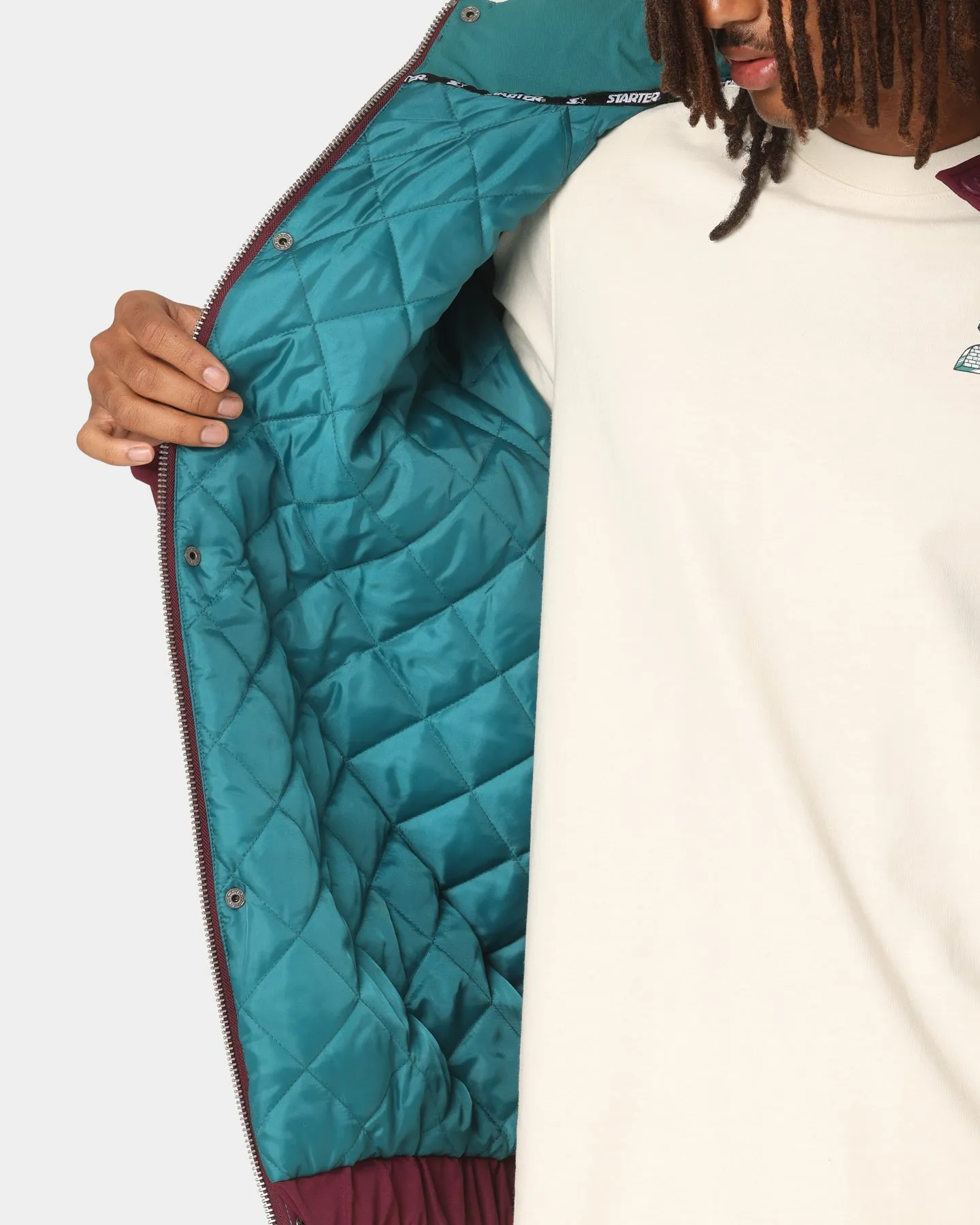 Starter V Track Jacket Mighty Ducks Colourway/Burgundy/Ash