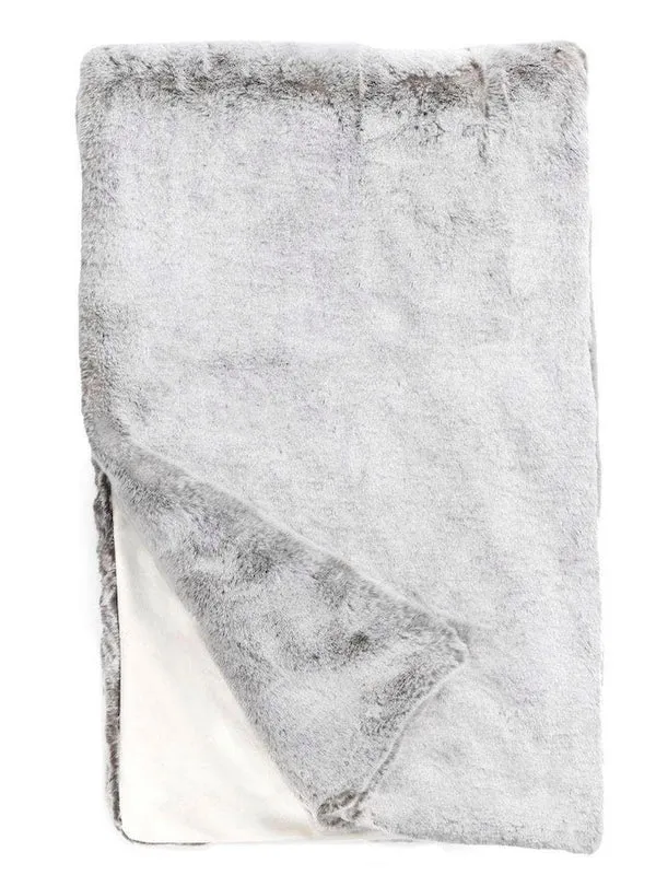 Sterling Mink Couture Faux Fur Throw Blanket by Fabulous Furs