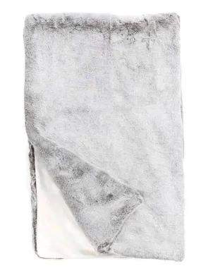 Sterling Mink Couture Faux Fur Throw Blanket by Fabulous Furs
