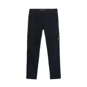 Stone Island 'Old' Effect Slim Fit Cargo Pants in Navy Blue