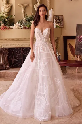 Strapless Tulle Wedding Gown by Ladivine WL043