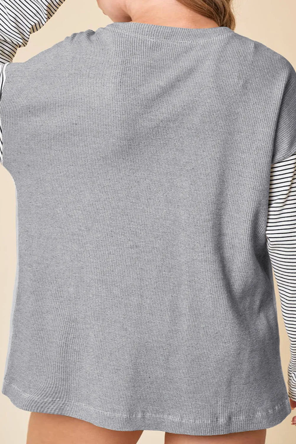 Stripe Colorblock Open Front Cardigan
