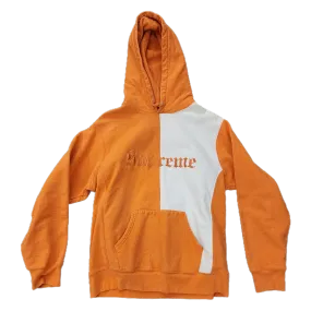 Supreme Orange Spilt Hoodie - Size Large