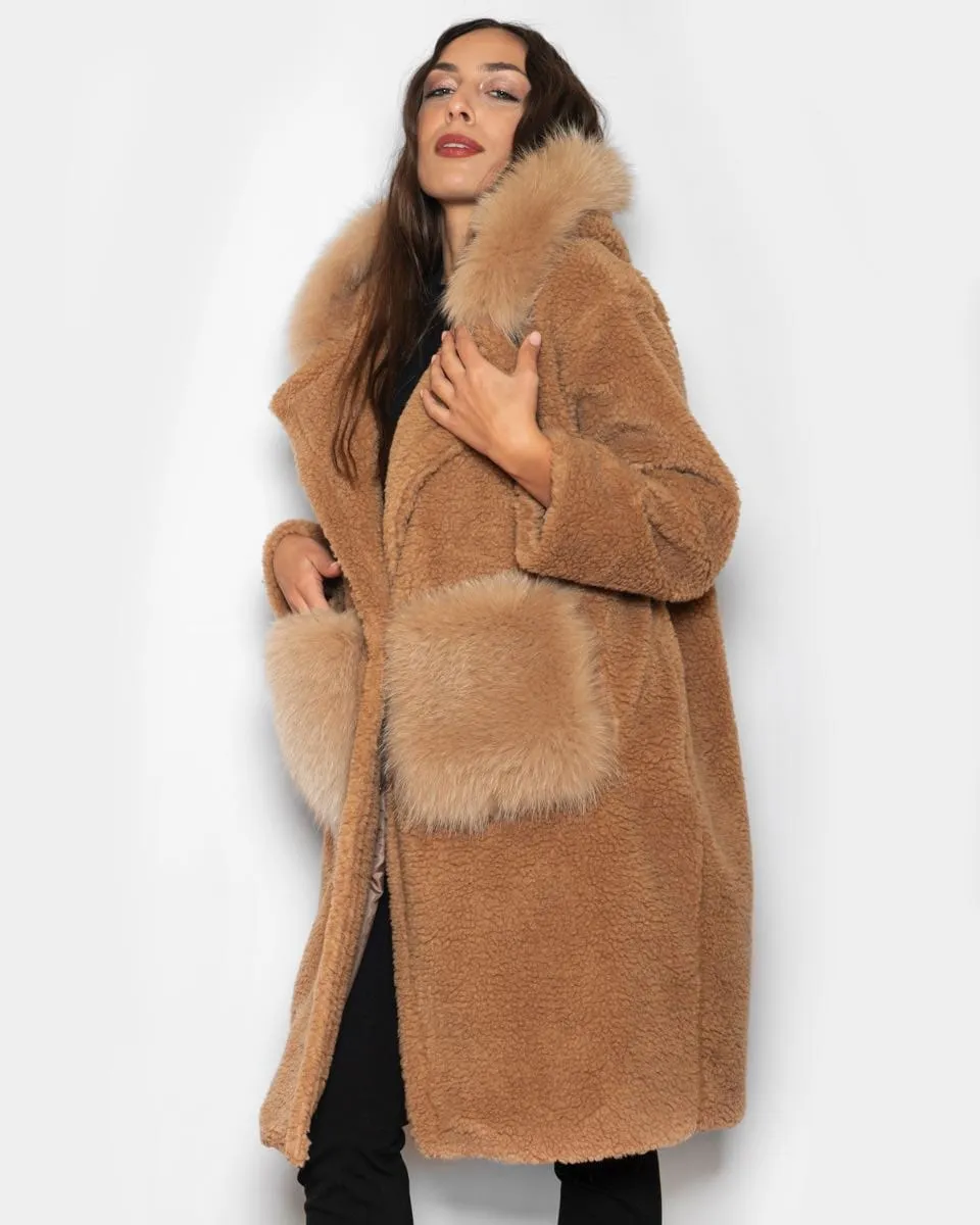 Teddy with beige hood