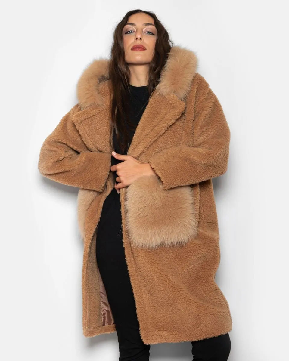 Teddy with beige hood