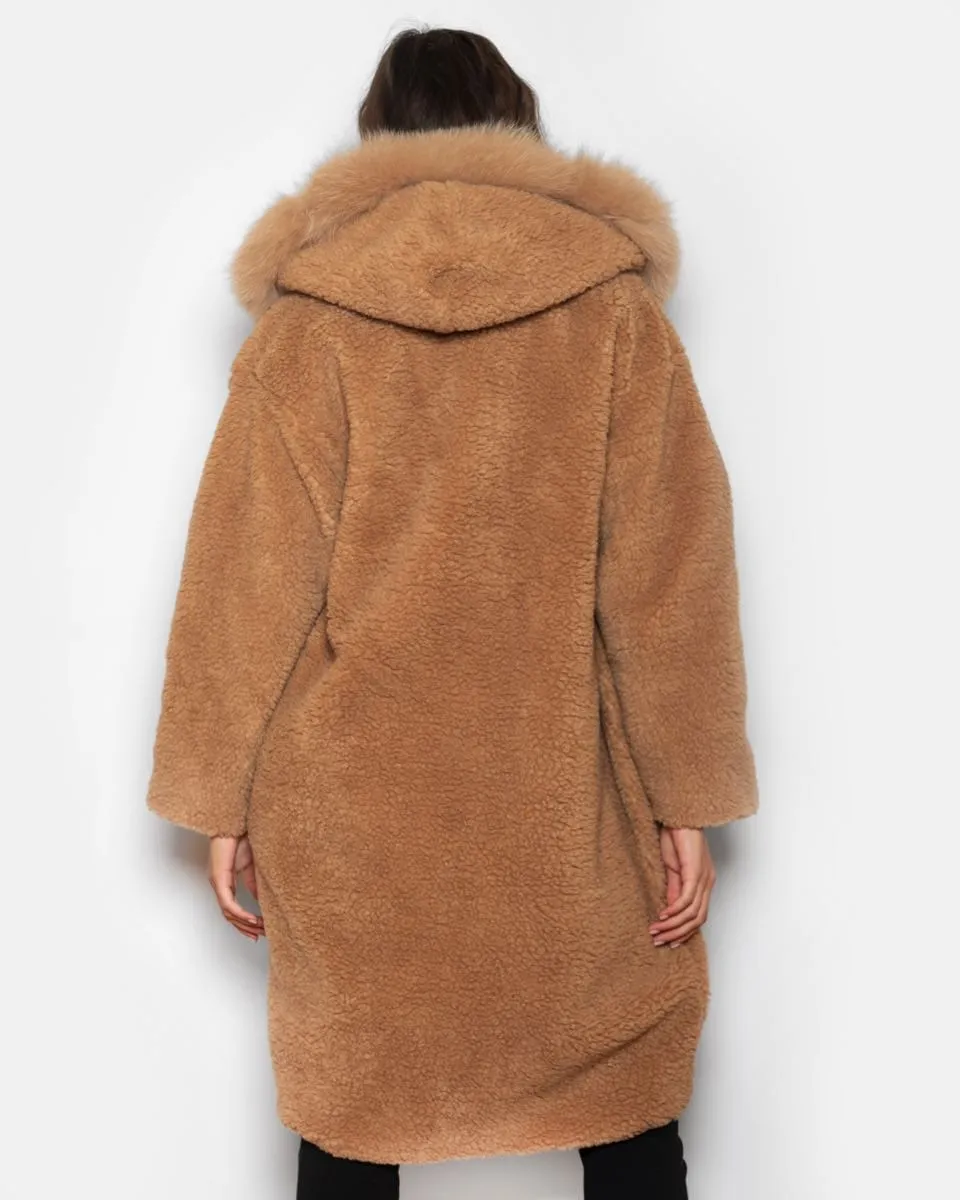 Teddy with beige hood