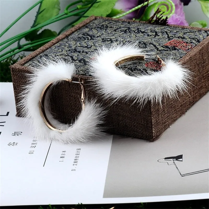 TEEK - Large Plush Pierced Fluff Hoops