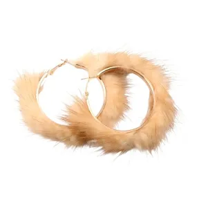 TEEK - Large Plush Pierced Fluff Hoops
