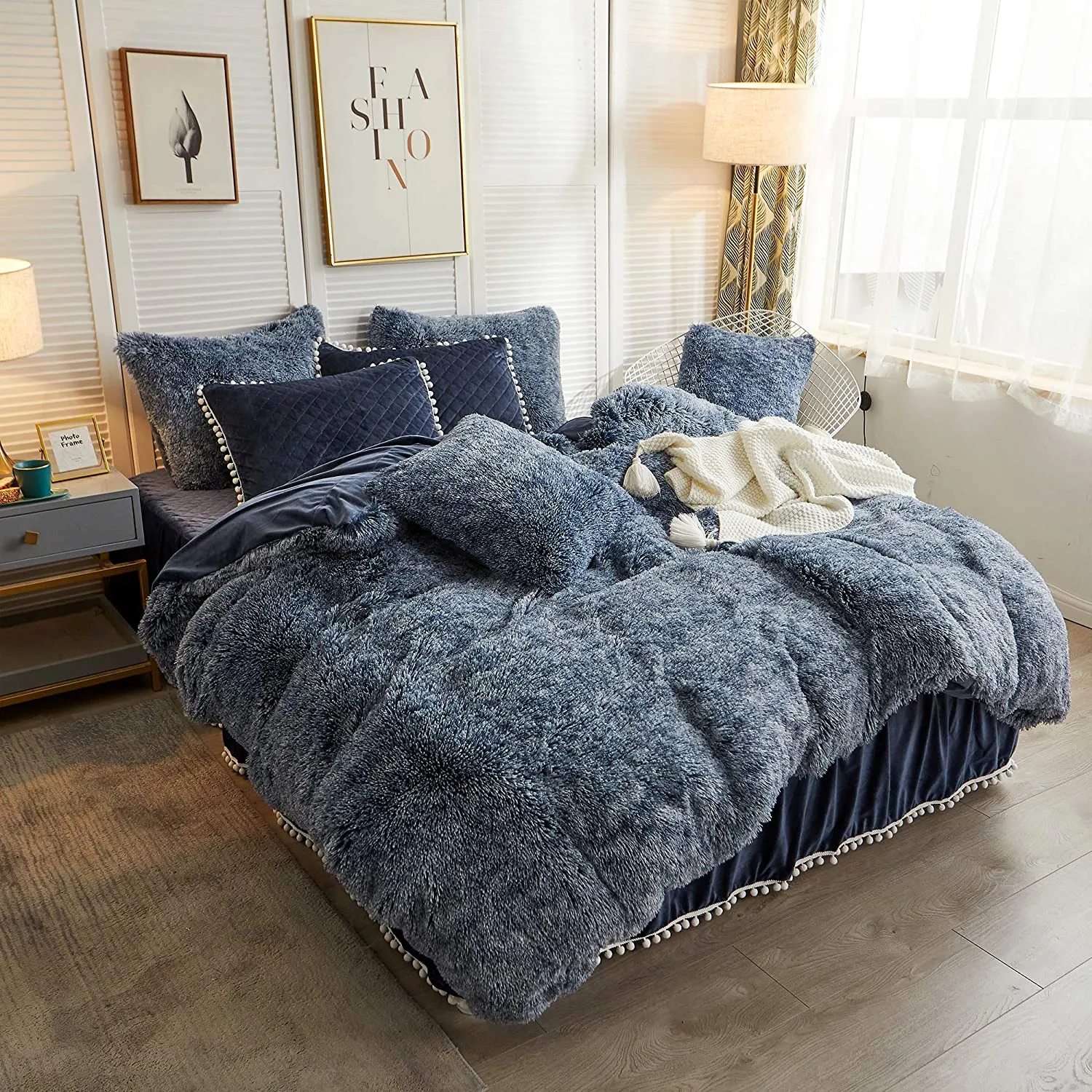 The Softy Ombre Navy Bed Set
