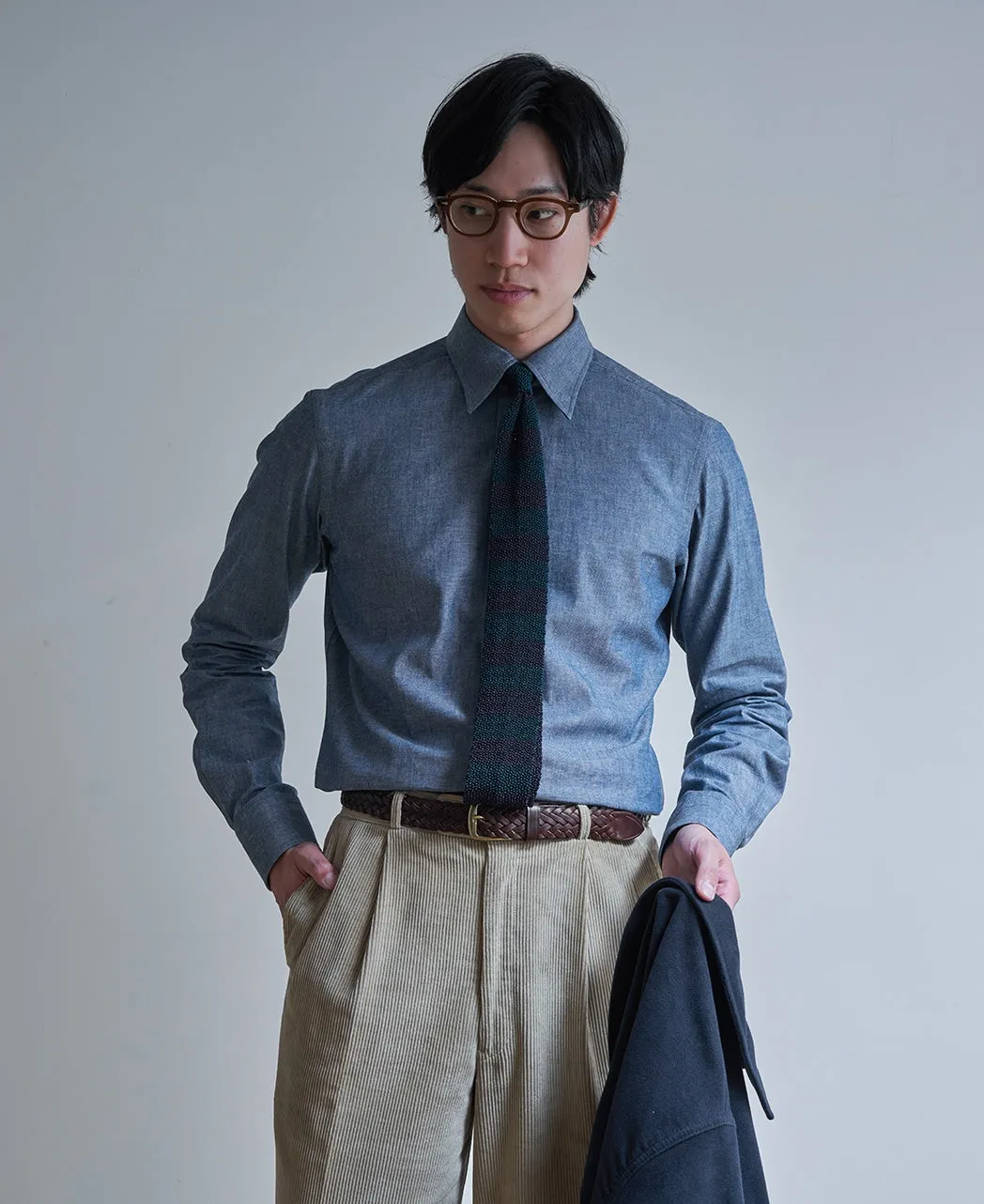TOKYO SLIM FIT - Straight Point Chambray