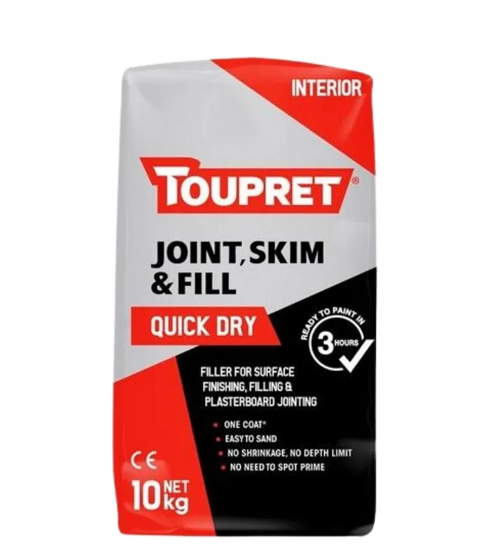 Toupret Interior Quick Dry Joint, Skim & Fill - White - Powder