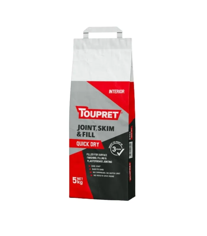 Toupret Interior Quick Dry Joint, Skim & Fill - White - Powder