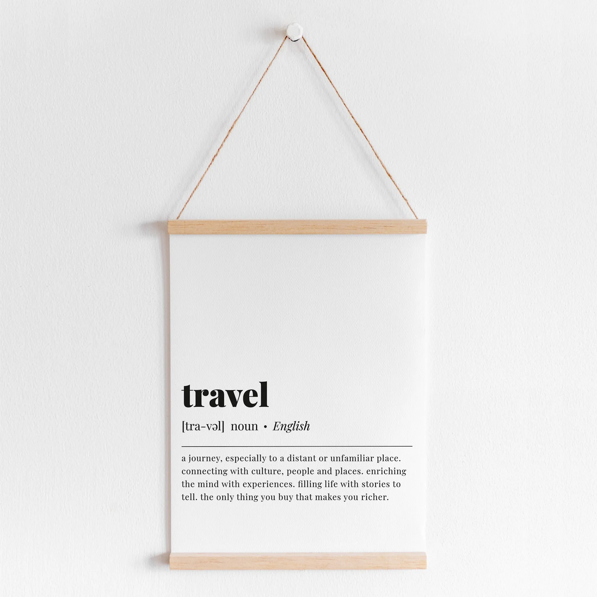 Travel Definition Print Instant Download