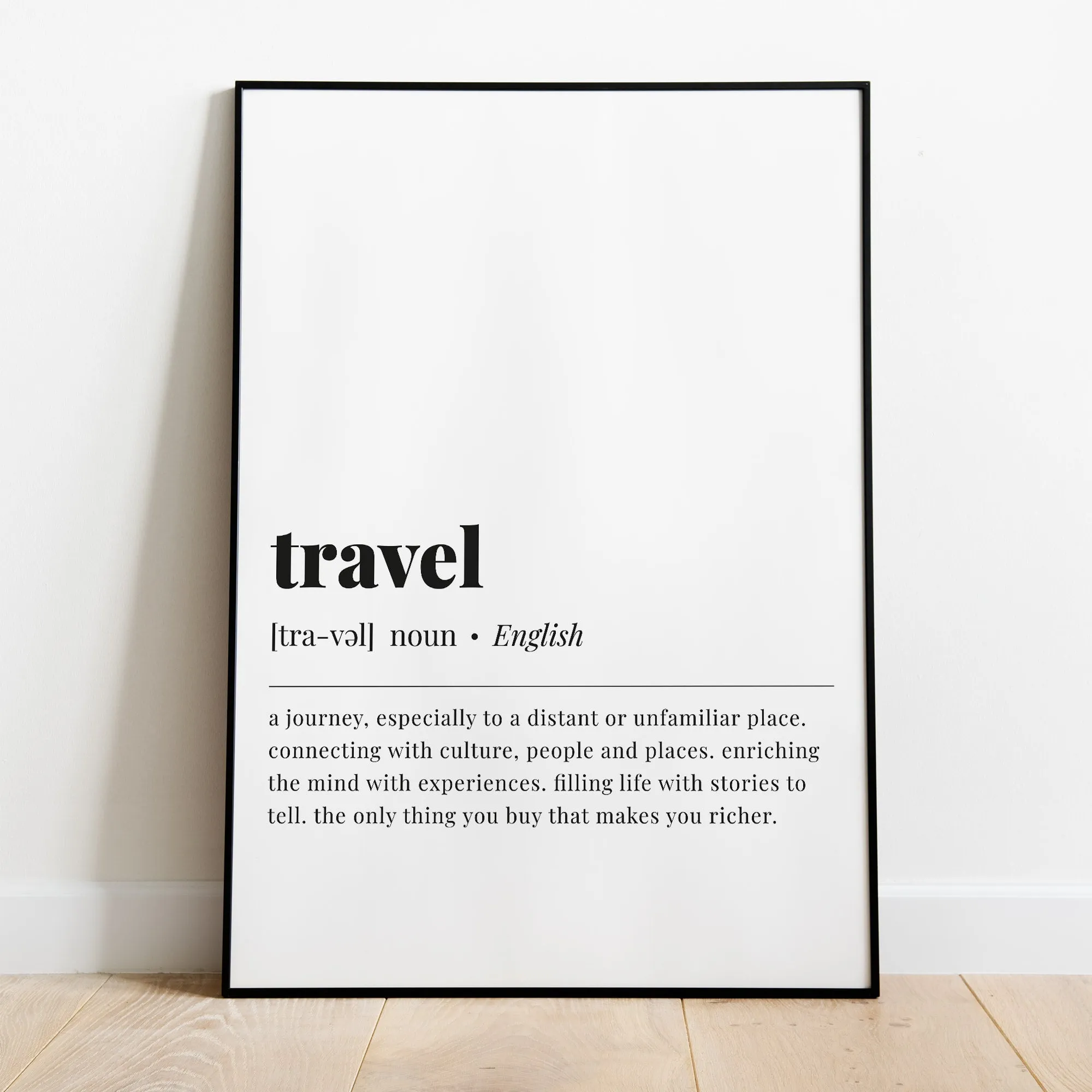 Travel Definition Print Instant Download