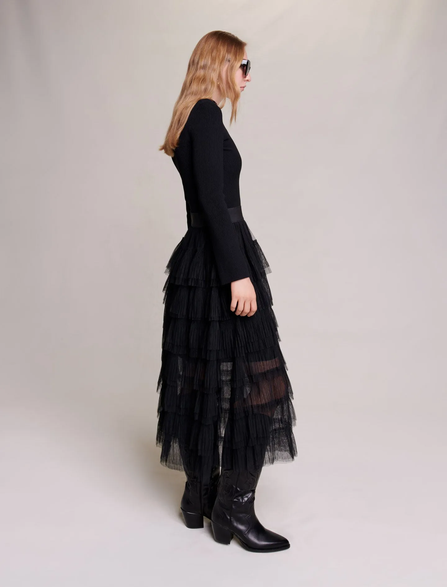 Tulle Midi Skirt