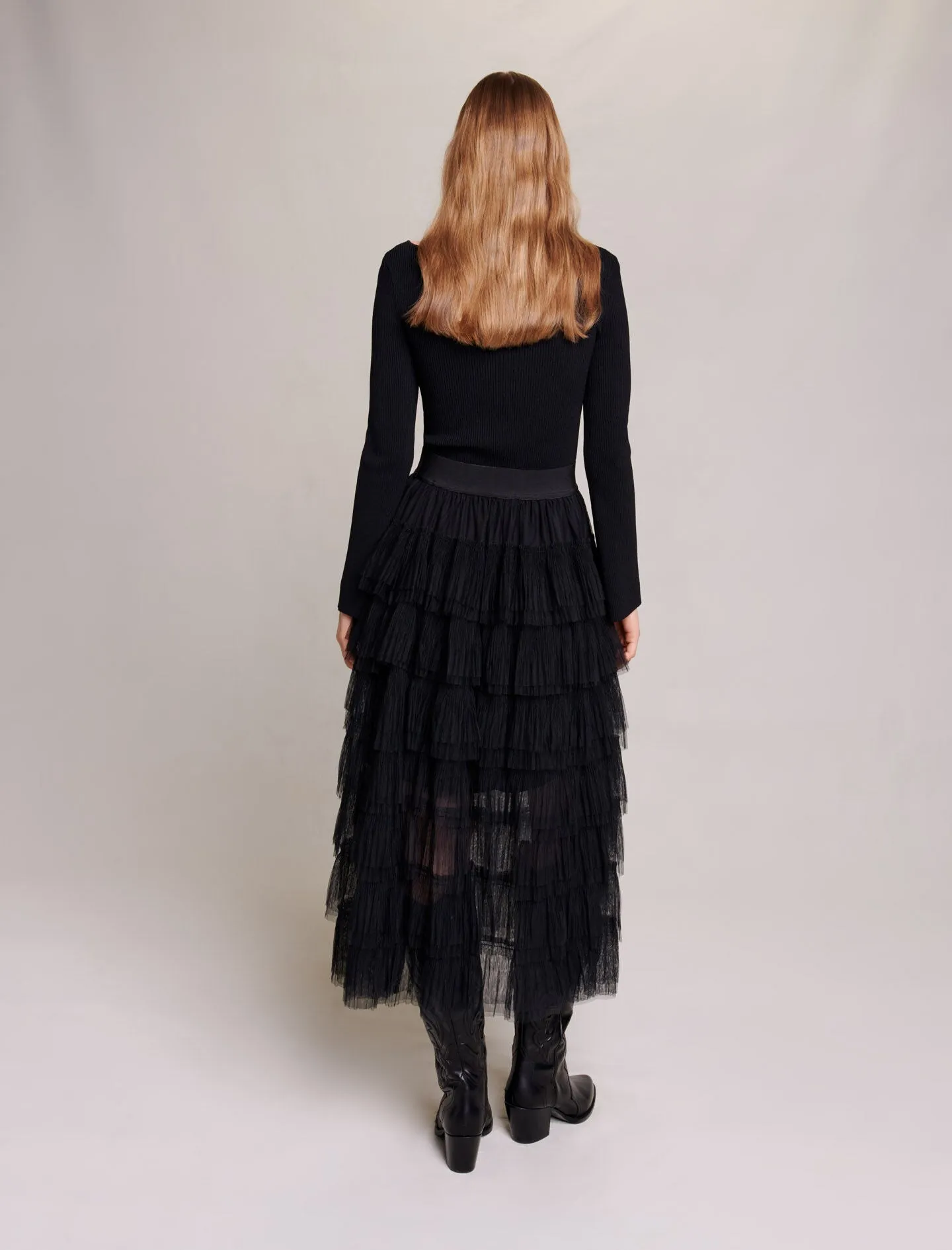 Tulle Midi Skirt