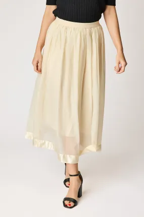 Tulle Skirt with Satin Trim (2 Colors)