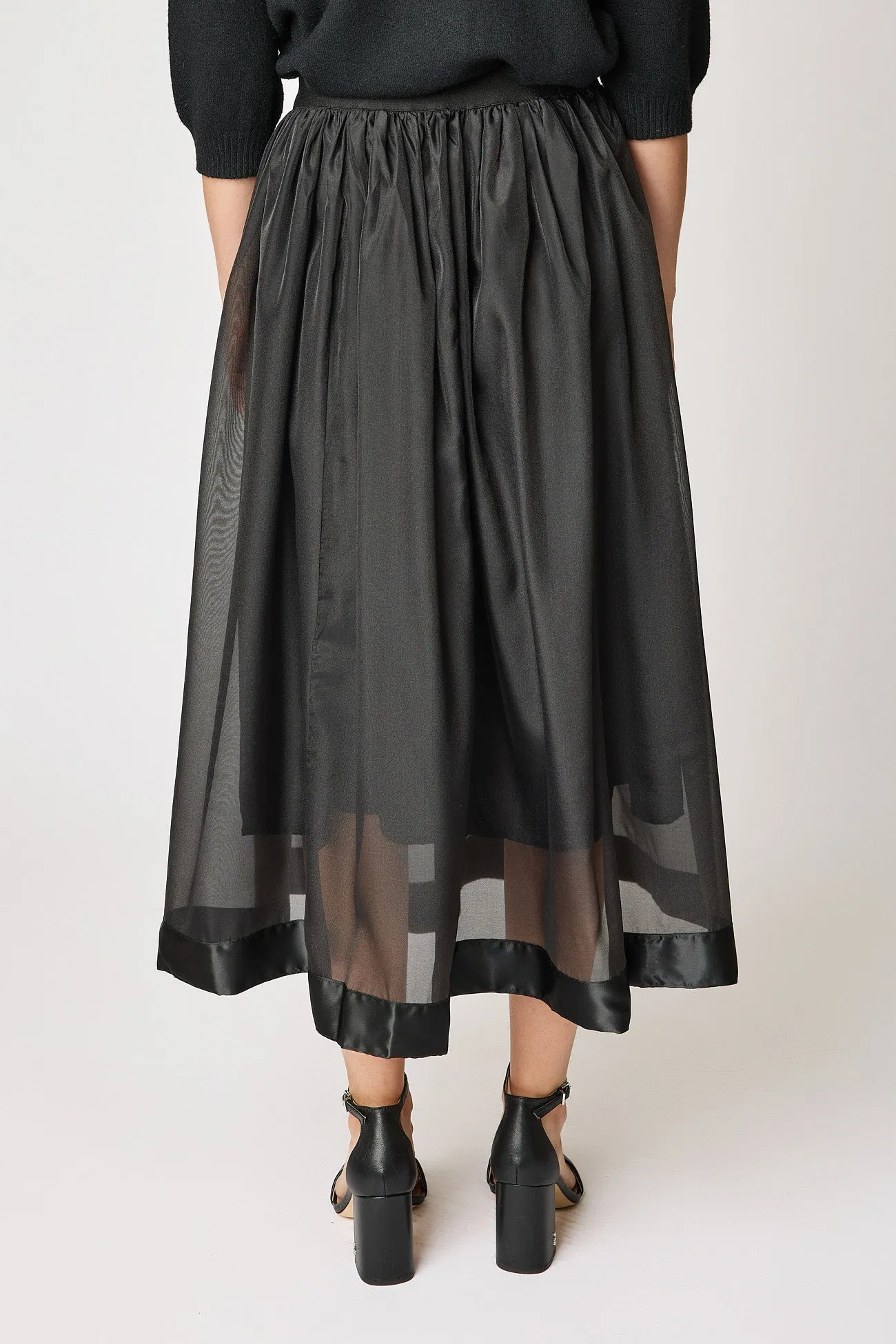 Tulle Skirt with Satin Trim (2 Colors)