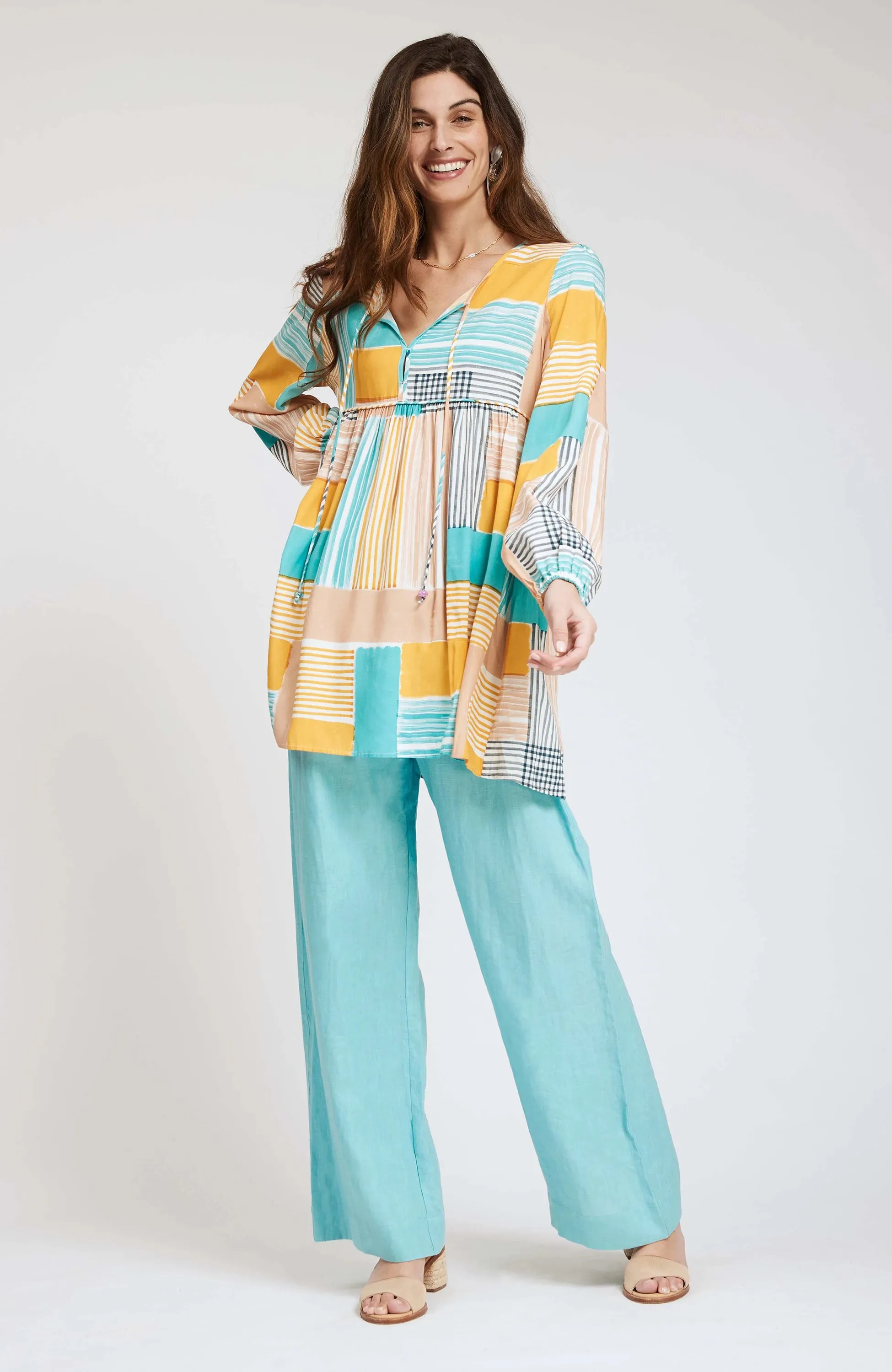 Tyler Boe Tara Graphic Viscose Tunic Multi