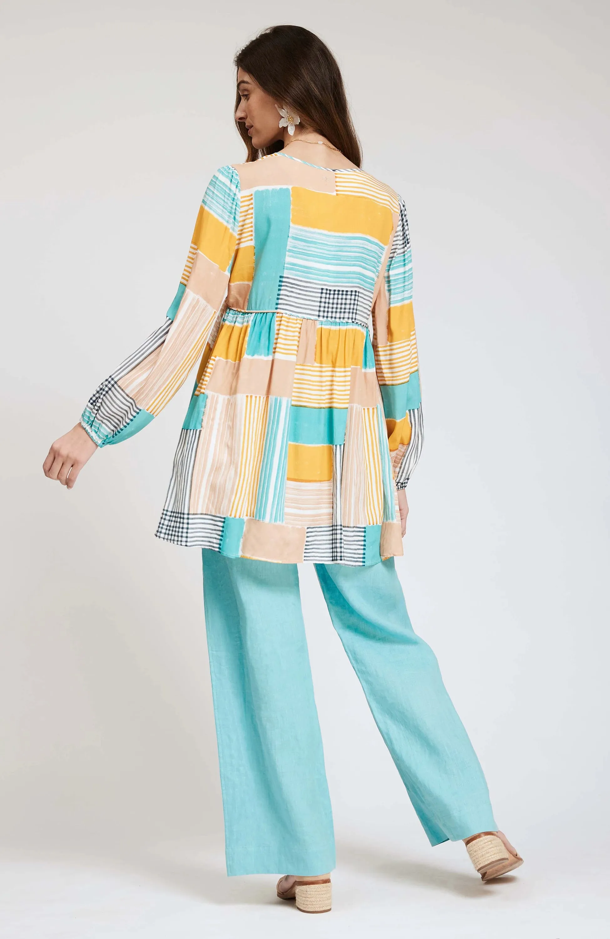Tyler Boe Tara Graphic Viscose Tunic Multi