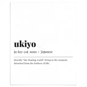 Ukiyo Definition Print Instant Download